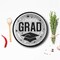 25 Count Silver Graduation Paper Plates 9 Inch Congrats Grad Round Party Dinnerware Set